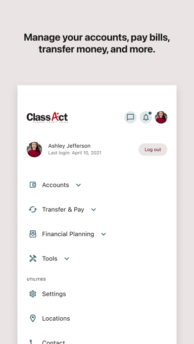 Class Act Federal Credit Union Screenshot