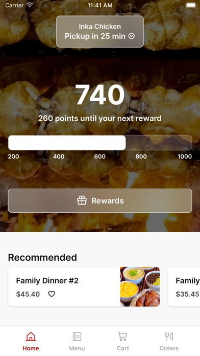 Inka Chicken iPhone screenshot 1 - Food & Drink app