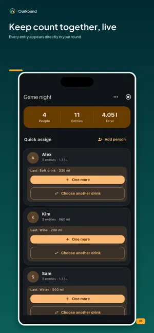 OurRound: Drink Tally screenshot 3