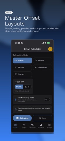 Pipe Kit Offset Calculator Pro Screenshot 1 of 5