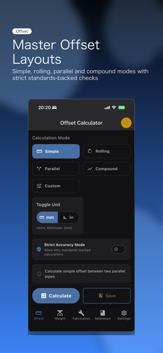Pipe Kit Offset Calculator Pro Screenshot 1 of 5