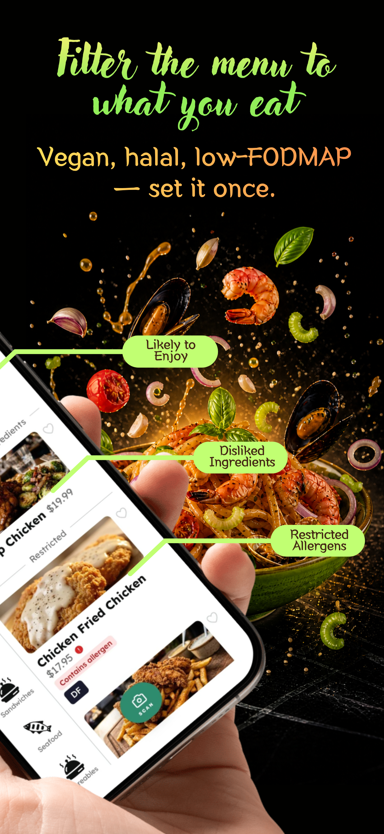 Gustia: Allergen Menu Scanner screenshot 2