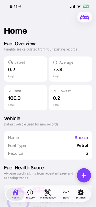 Fuel Analyzer: Track Logs Screenshot 2 of 6