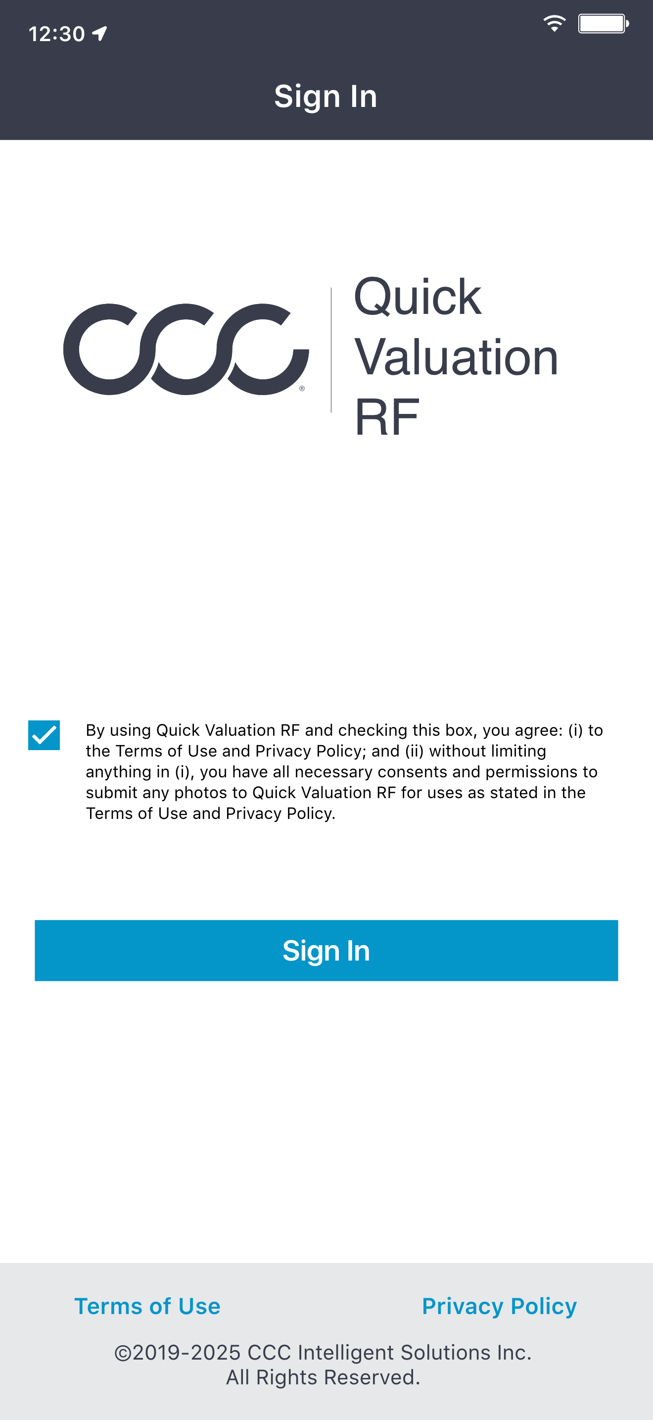 CCC Quick Valuation RF screenshot 1