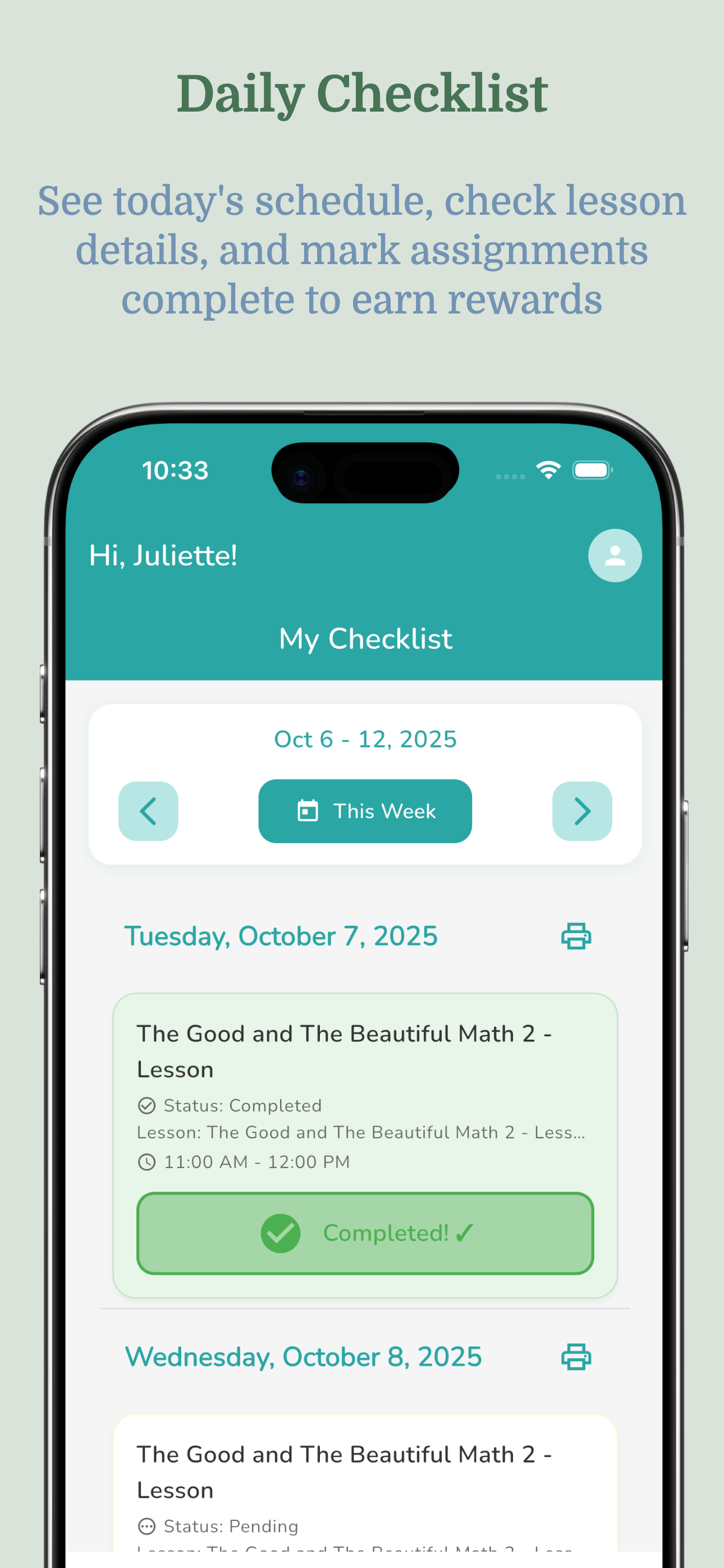 Homeschool Planner Student