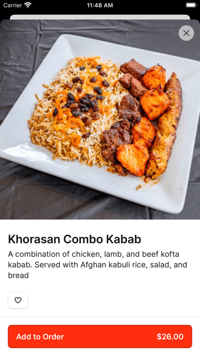 Khorasan Kabab iPhone screenshot 4 - Food & Drink app
