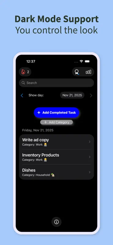 TaDone - Done List Tracker screenshot 6 of 8