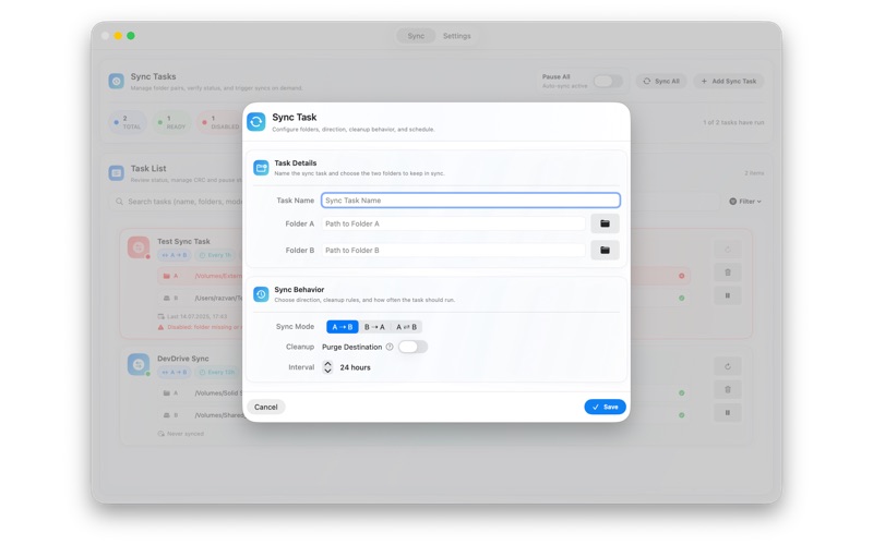 BurzSync screenshot