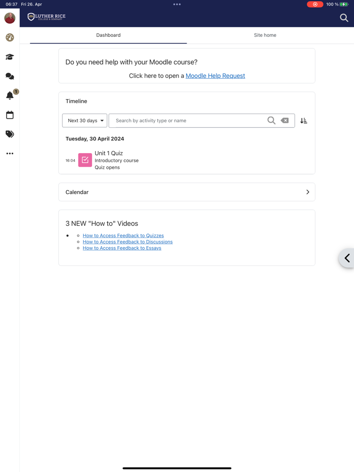 Luther Rice Moodle App