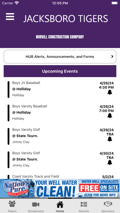 Jacksboro Tigers Athletics Screenshot