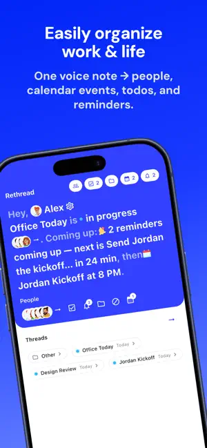 Rethread: Voice Todo Reminder screenshot 1