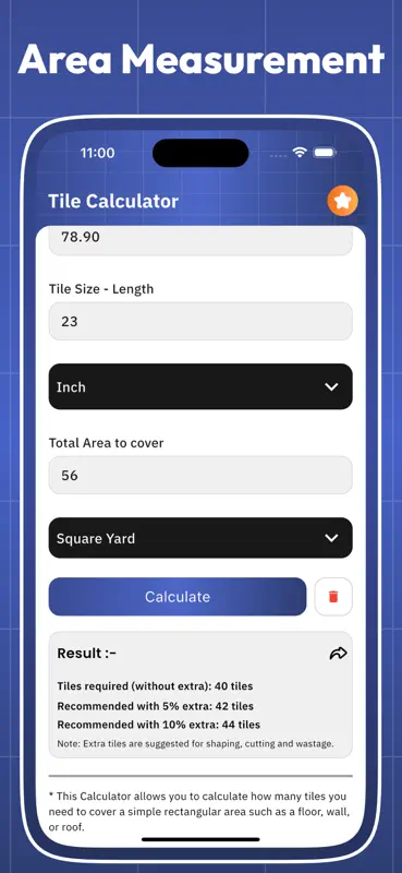 Tiles Calculator Floor & Wall screenshot 4 of 4