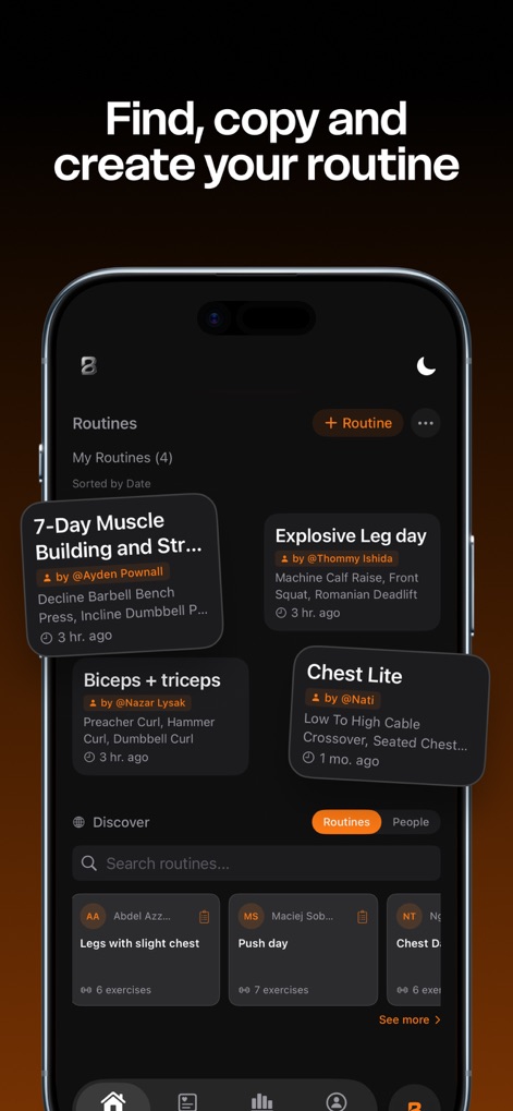 Built Workout - This tool empowers users to explore a library of community routines and effortlessly engage in custom routine creation, ensuring a diverse and personalized training experience.