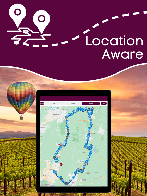 Napa & Sonoma: GPS Audio Tour iPad screenshot 2 - Travel app