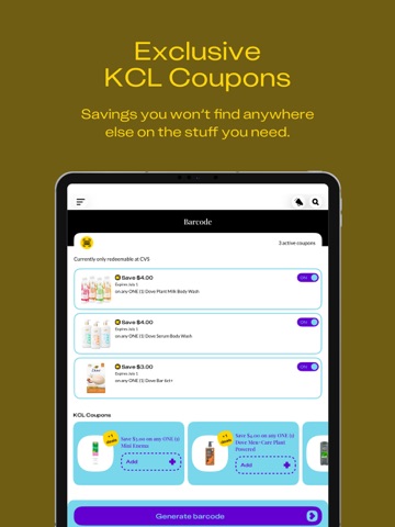 KCL: Coupons, Deals, Discounts iPad screenshot