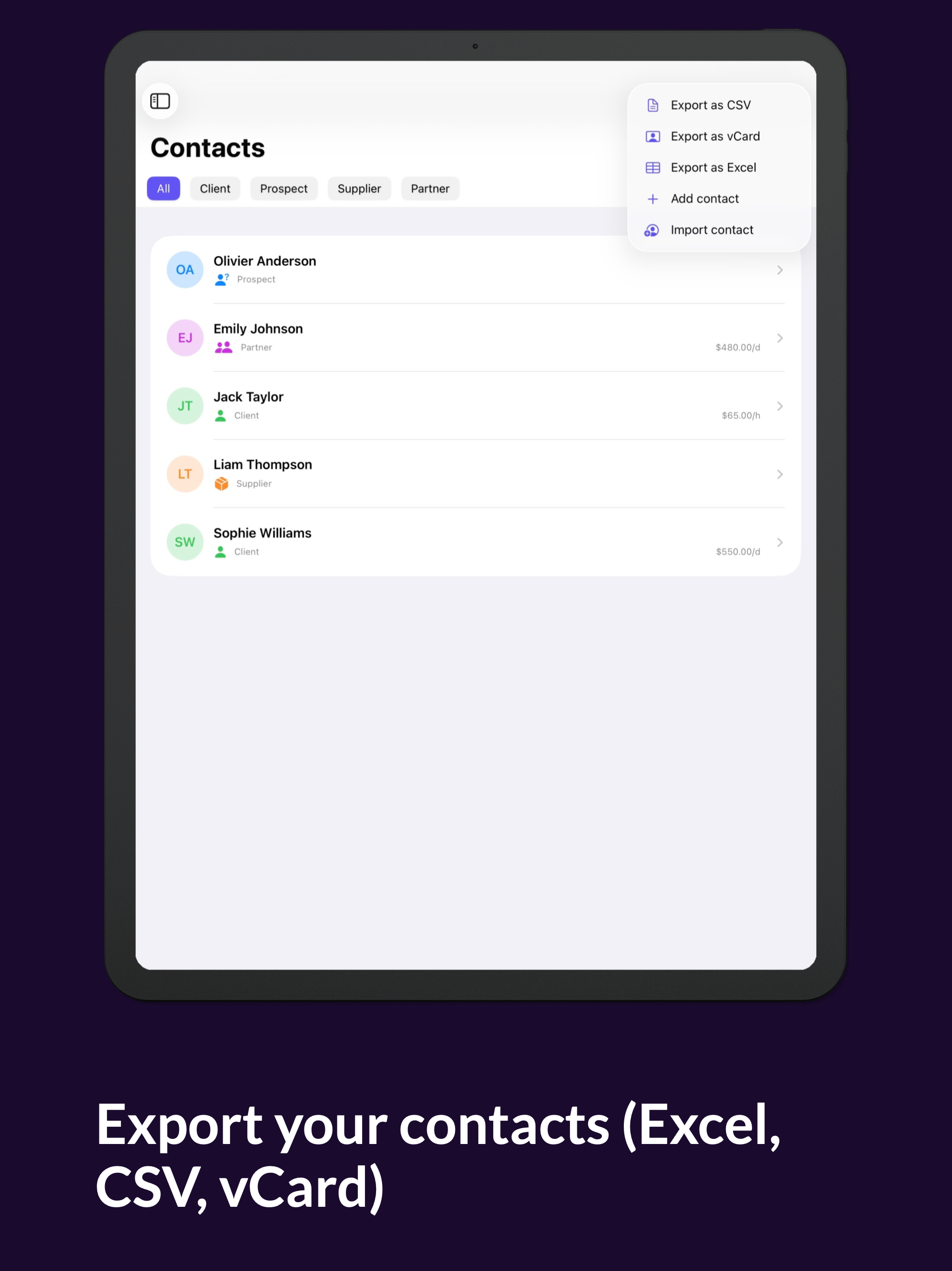 IndyCRM: Clients & Invoices
