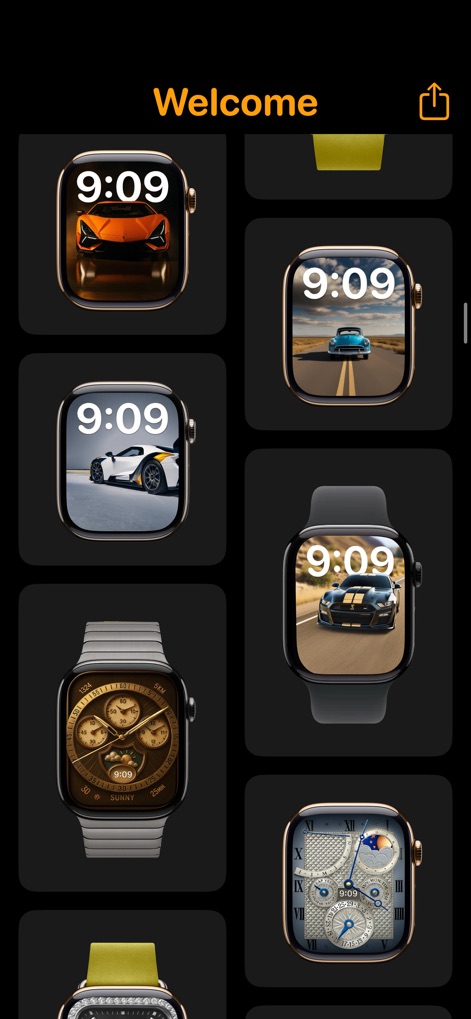 Watch Faces Gallery & Themes - Immerse yourself in premium aesthetic choices, from sleek luxury automotive themes to sophisticated classic analog dials, designed for refined tastes.