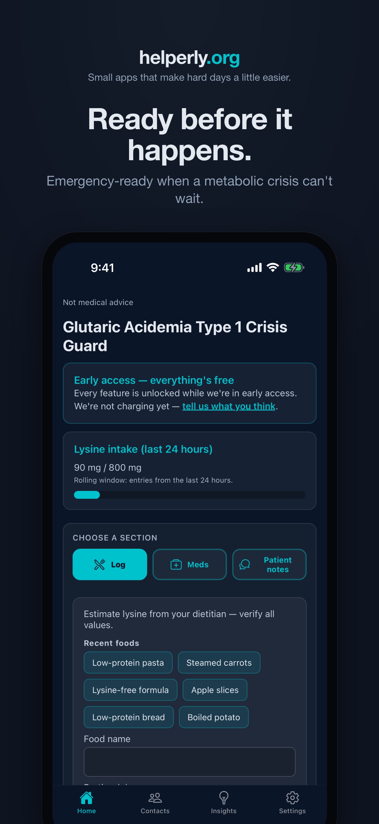 Screenshot 1 of GA1 Glutaric Acidemia Guard
