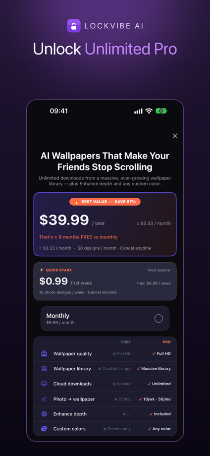 LockVibe AI: Wallpaper Maker App Store screenshot 4