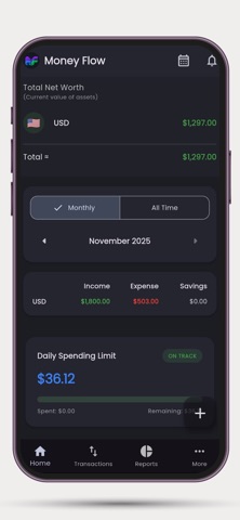 MoneyFlow : Daily Spending Screenshot 6 of 10