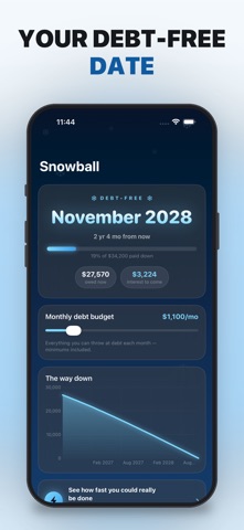 Snowball: Debt Free Now iPhone screenshot