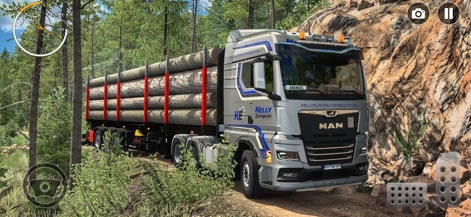 Euro Truck Simulator Games 3D - This tool demonstrates the app's realistic heavy vehicle physics as powerful trucks conquer diverse landscapes and treacherous off-road trails.