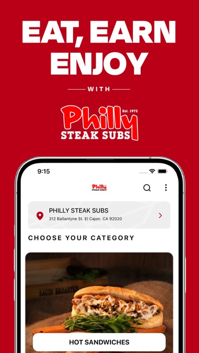 Philly Steak Subs Ordering Screenshot