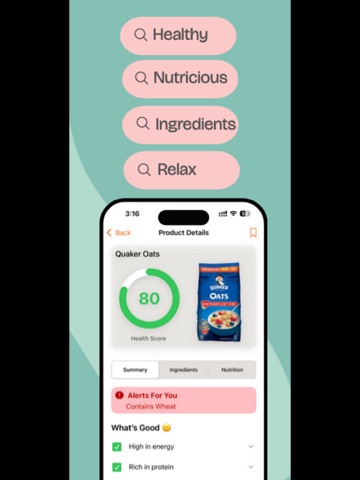 What2Eat: Know your Food iPad screenshot