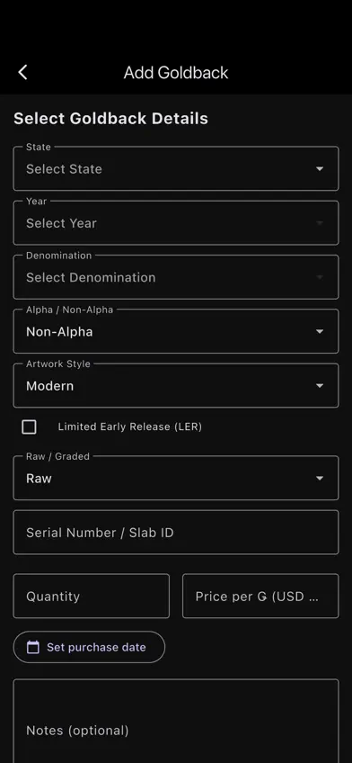 Goldback Tracker screenshot 3