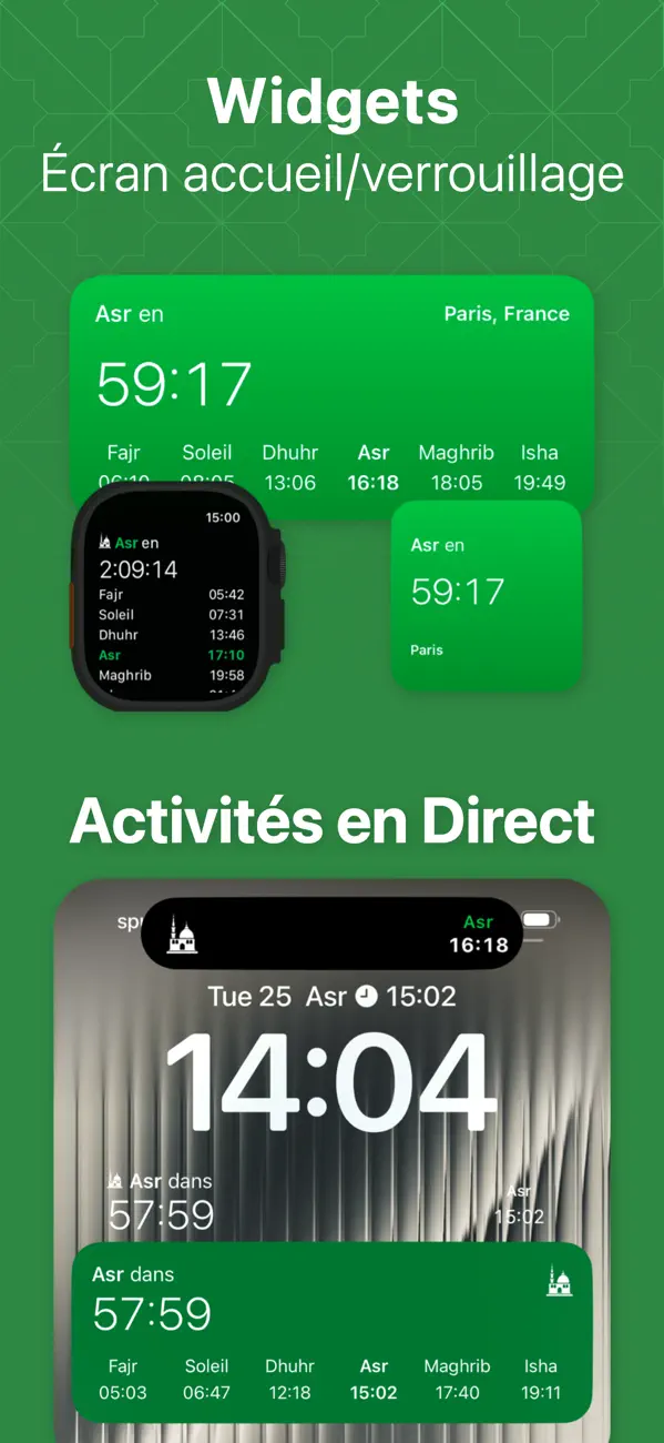 Screenshot #2 pour Namaz: Heures Prière Adhan Pro