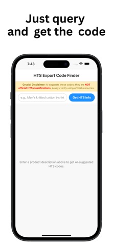 HTS Code Lookup: HS & Import iPhone screenshot