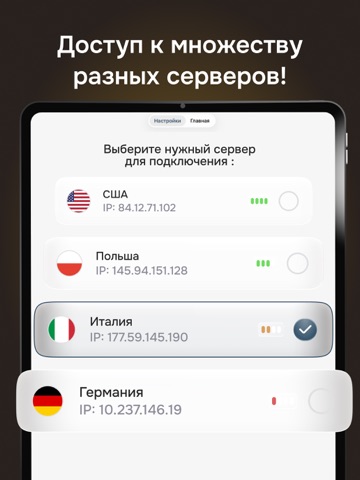 Buddy VPN iPad screenshot