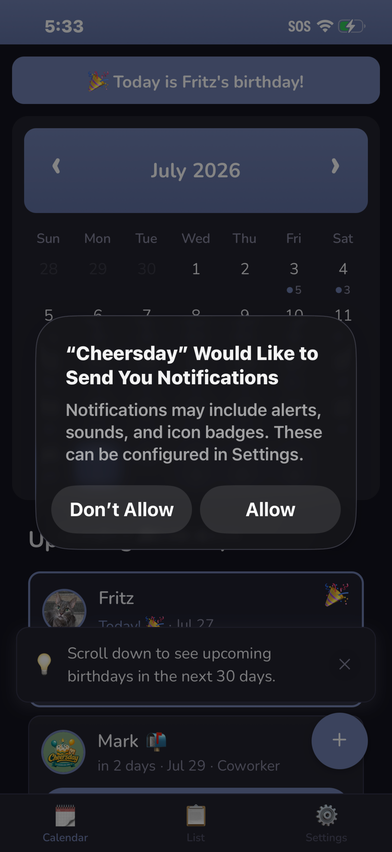 Cheersday screenshot 4