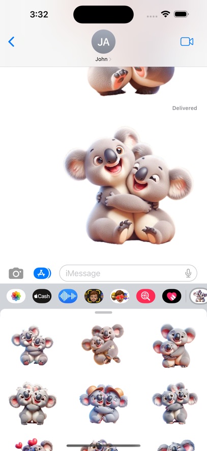 Koala Cuddle Stickers