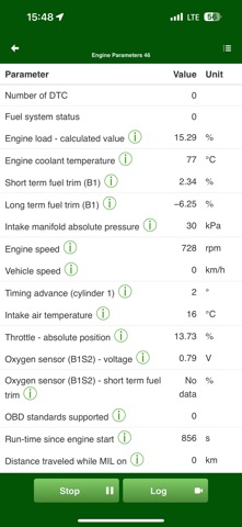 MotorData OBD ELM car scanner iPhone screenshot