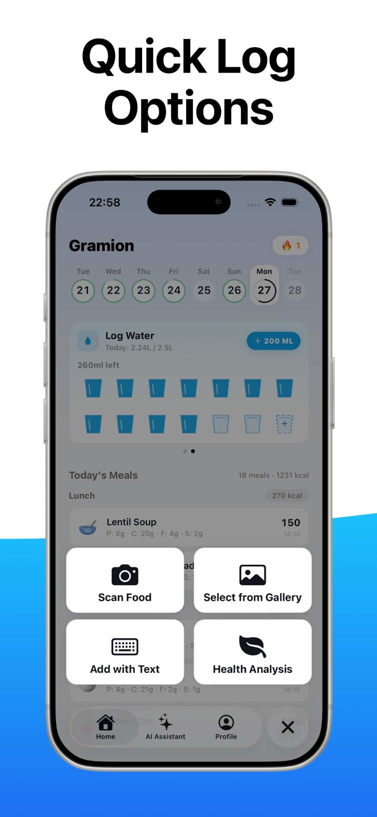 Gramion: Calorie Tracker AI
