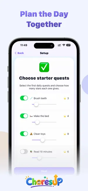 Family habit tracker: ChoresUP screenshot 3