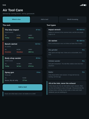 Air Tool Care iPad screenshot