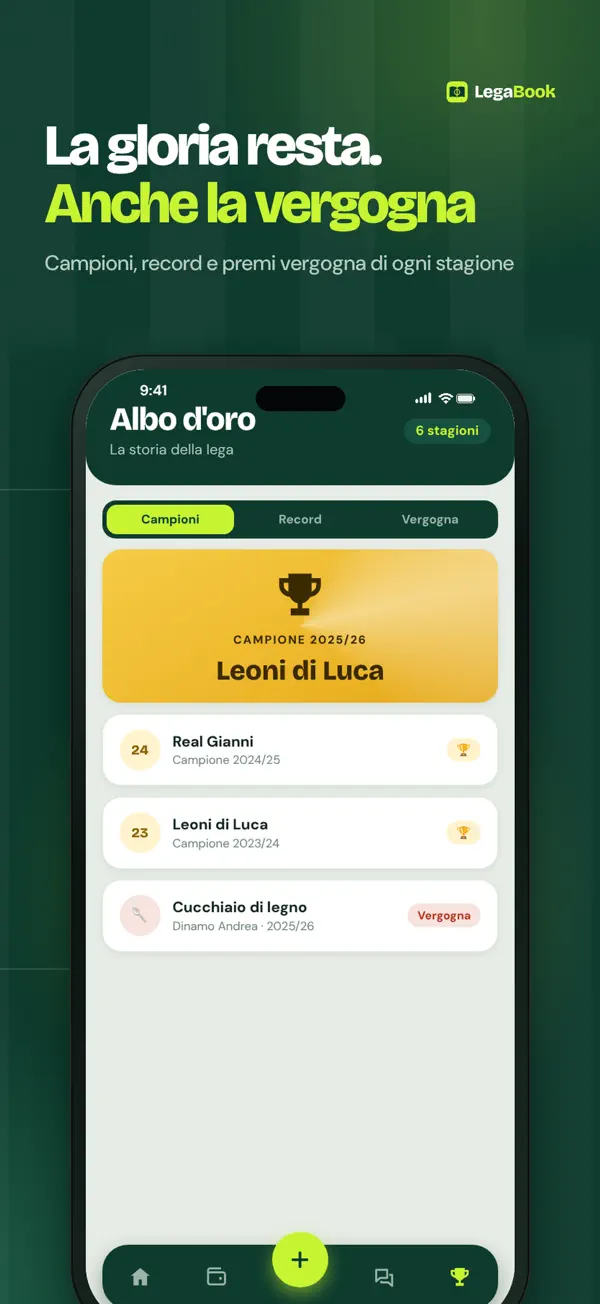 Schermata 6 di LegaBook: gestione fantacalcio