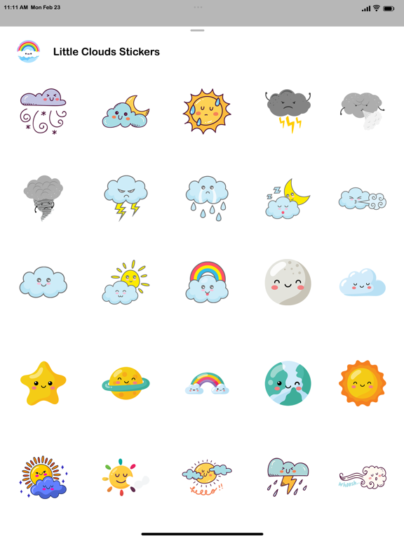 Screenshot #5 pour Little Clouds Stickers