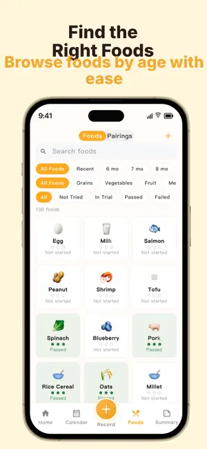Moonvi Foods-Baby Food Tracker screenshot 2