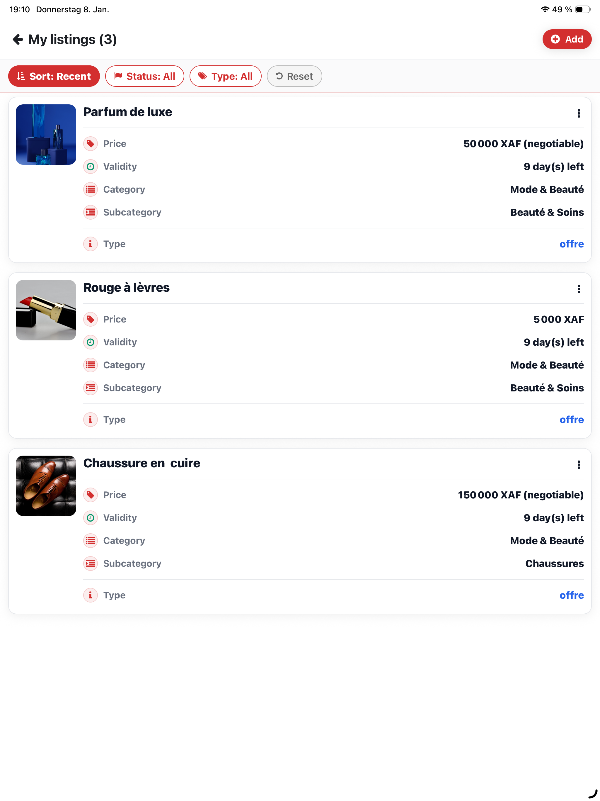 Yoba: Listings, Sells &  Buys screenshot 14
