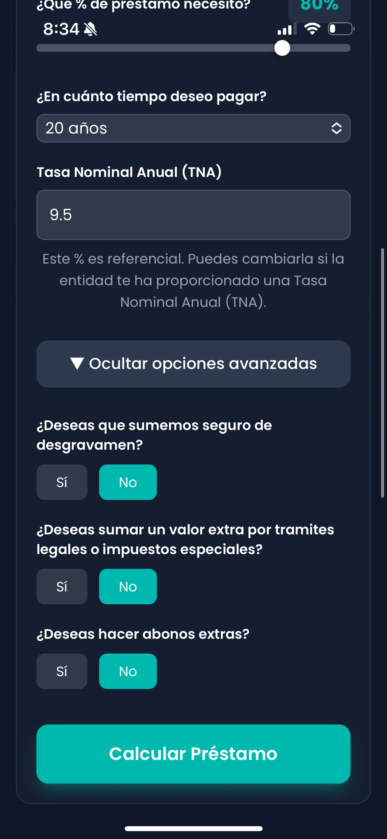 CrediCuotas: Simulador Crédito