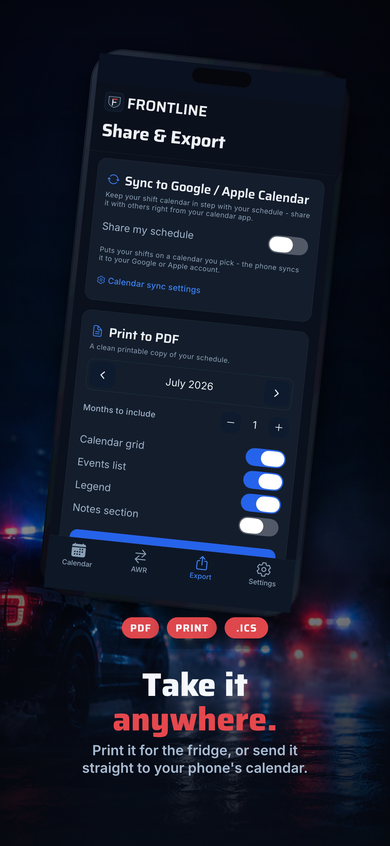 Frontline - Shift Calendar screenshot 9