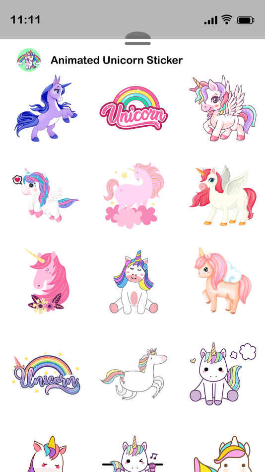 #4. Animated UNICORN Stickers! (iOS) 由: Aman Kumar