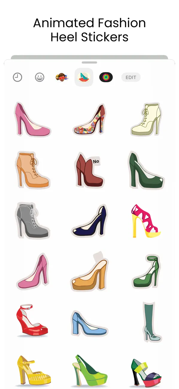 #4. Animated Fashion Heel Stikcers (iOS) By: Deepak Jalwa