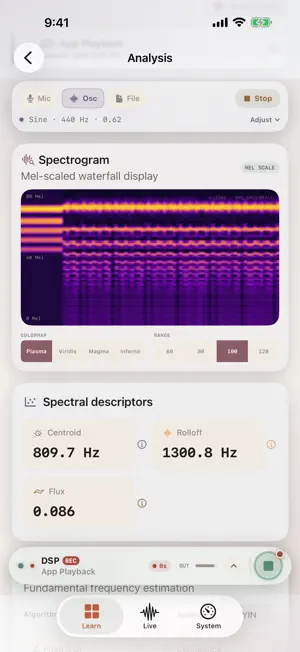Biquadia: Audio & DSP Lab screenshot 1