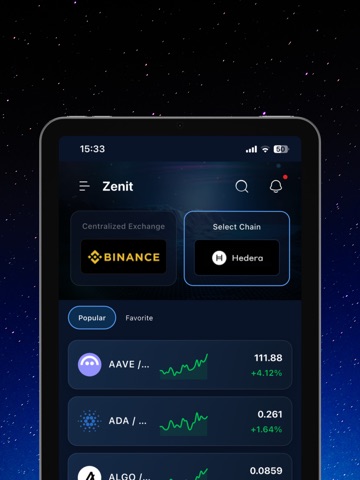 Zenit - Crypto Signals App iPad screenshot
