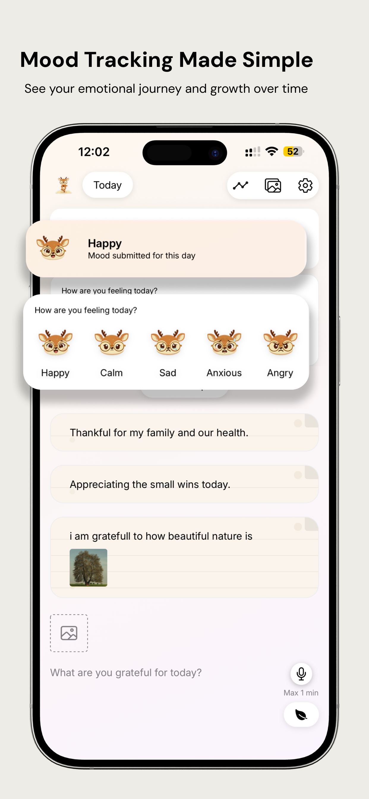 Deerly: Gratitude Diary screenshot 3