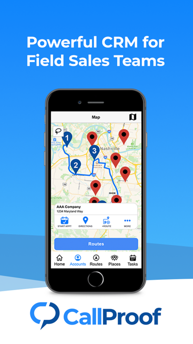 Screenshot #1 pour CallProof CRM - Sales Routing